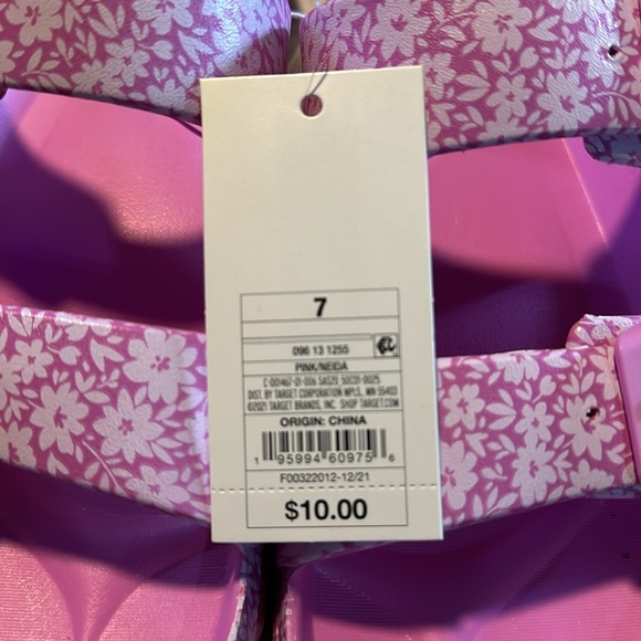 Shade & Shore pink sandals women size 7 - Picture 4 of 6